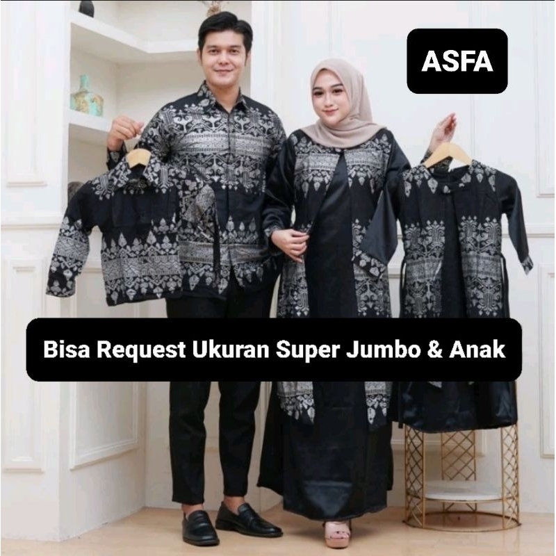 BAJU SERAGAM BATIK COUPLE GAMIS PASANGAN SARIMBIT KELUARGA CUSTOM ANAK & JUMBO / ATASAN KEMEJA PRIA 