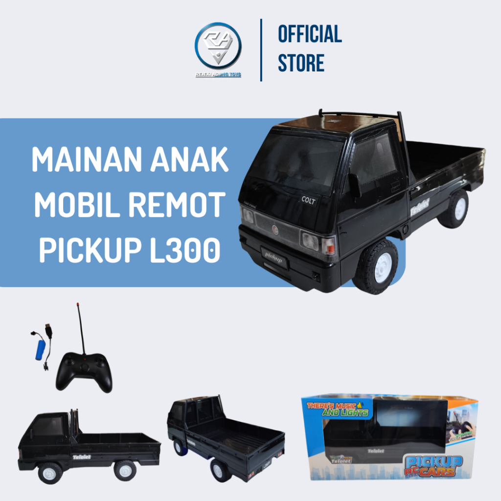 Mainan Anak RC Mobil Remot Pick Up Barang L300 Musik Telolet Murah SNI