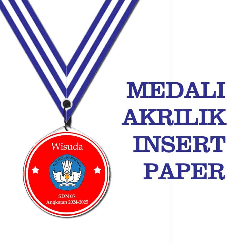 Medali Kelulusan sekolah / Medali Wisuda / Medali Akrilik Insert Paper