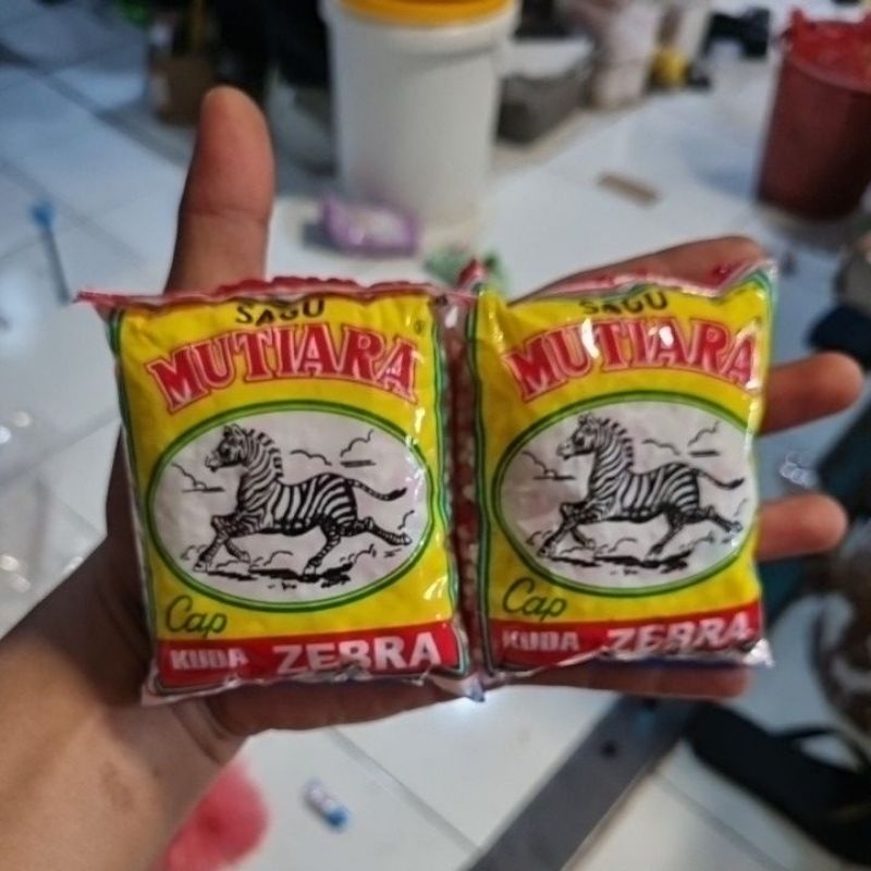 

sagu Mutiara cap kuda zebra 100gr