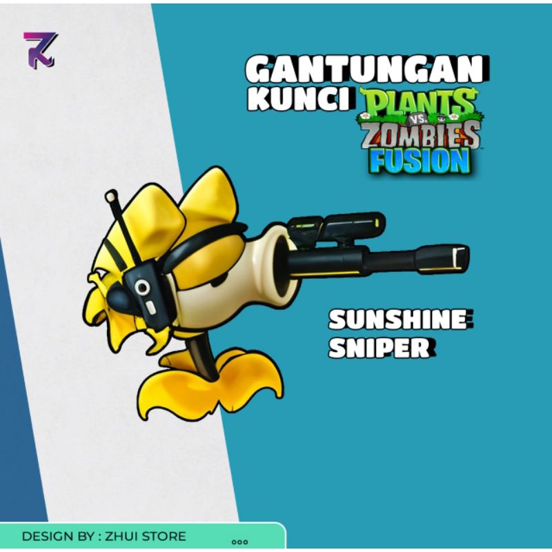 Gantungan Kunci Plant's vs Zombies Fusion | Gantungan Kunci PvZ Fusion Akrilik - Gantungan kunci Pla