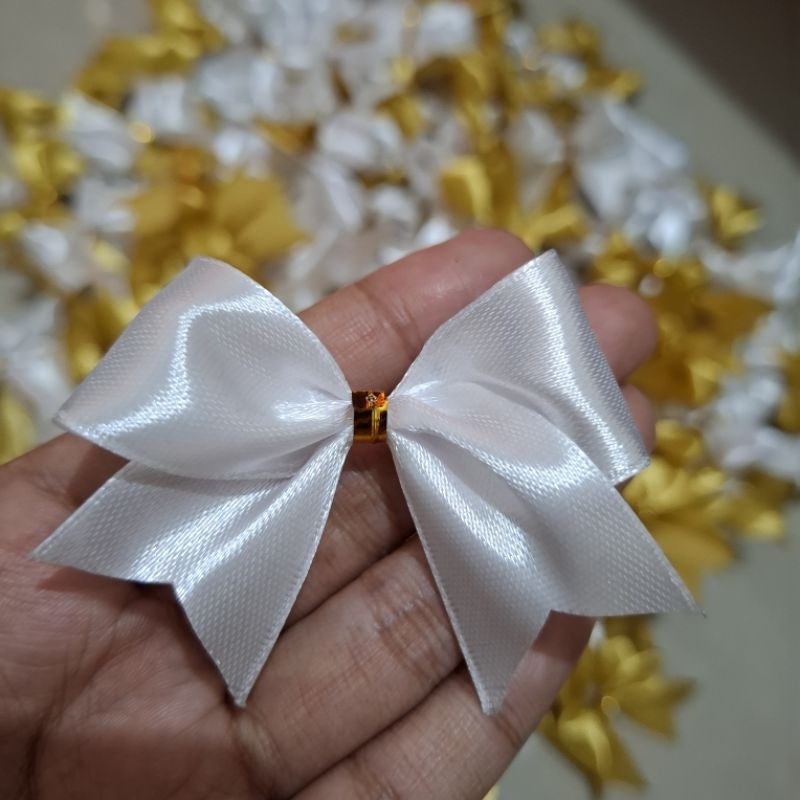 

Pita Satin Jadi Siap Pakai | 50pcs | Pita Souvenir, hampers, kado buket