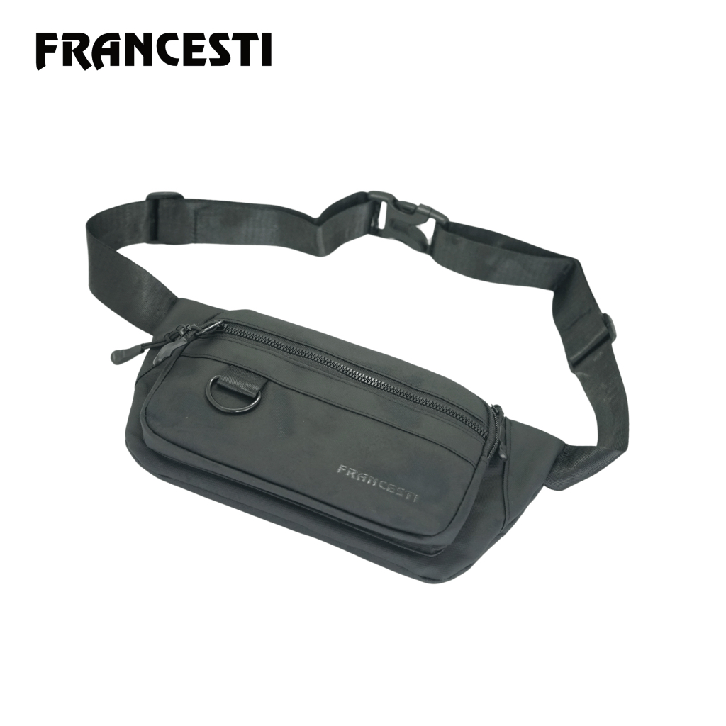 Francesti Tas Pria/Wanita Waterproof 68 Waist Bag Black