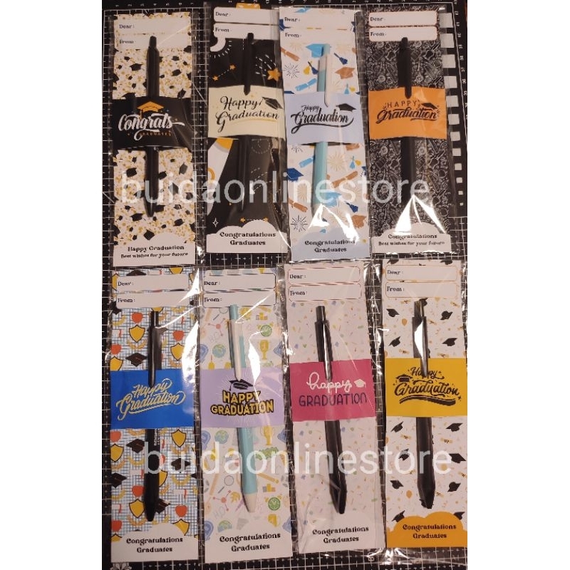 Kartu Ucapan / Stiker Selamat Hari Kelulusan Wisuda Sekolah Happy Graduation day Congratulations pen