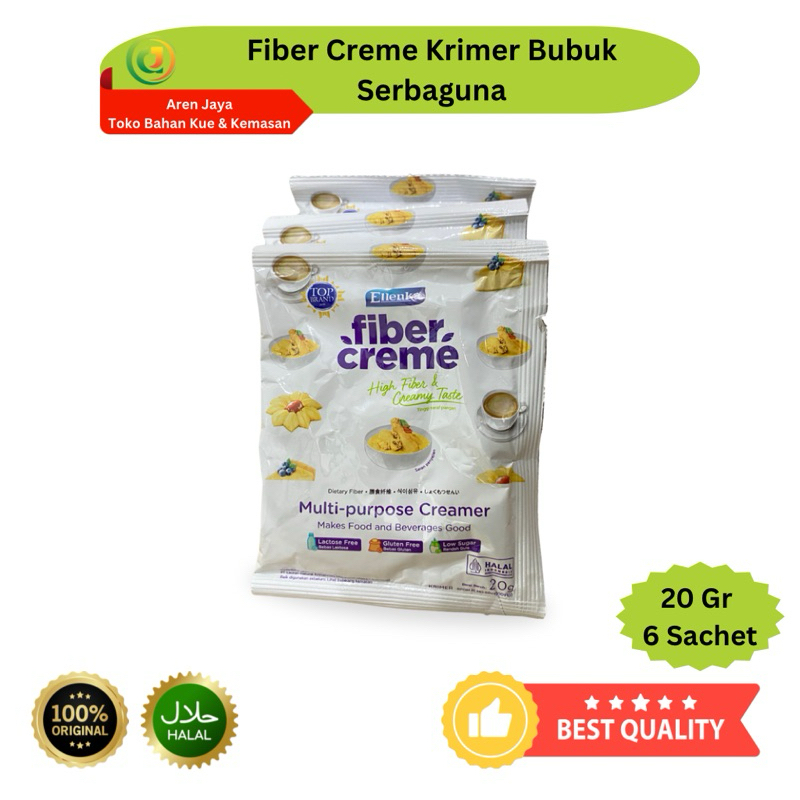 

Ellenka Fiber Creme Multi Purpose Creamer Krimer Bubuk Pengganti Susu Dan Santan Sachet Ecer 20 Gram Original