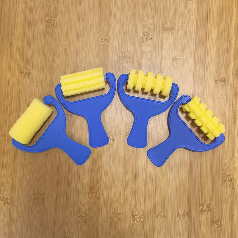 

Kuas roll Montessori / kuas spons lukis / Roller sponge lukis anak isi 4 pcs