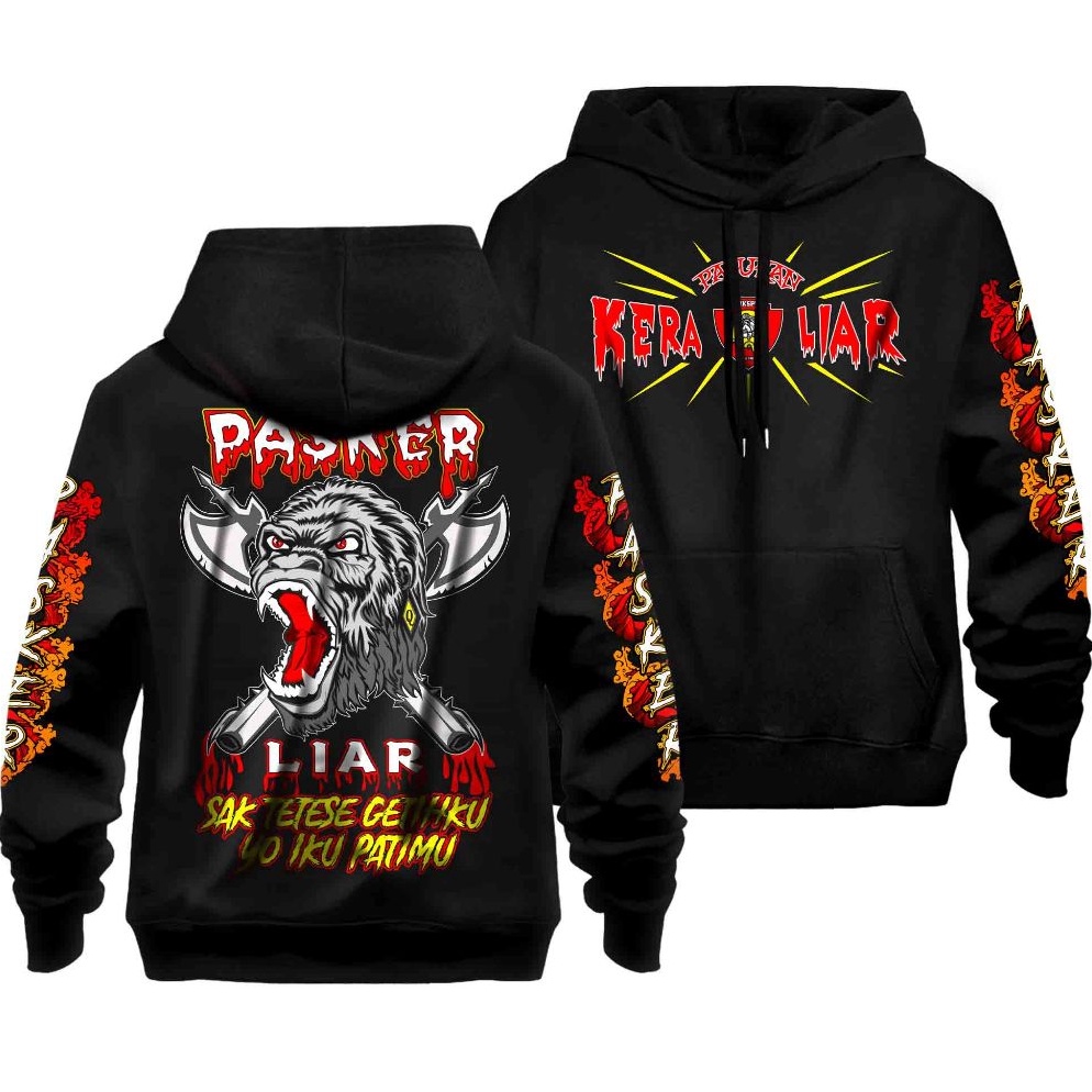 55LANGSUNG KIRIM Jaket Hoodie PASKER Liar IKSPI Kera Sakti Terbaru  FREE STIKER  Koleksi Kaos Kera S