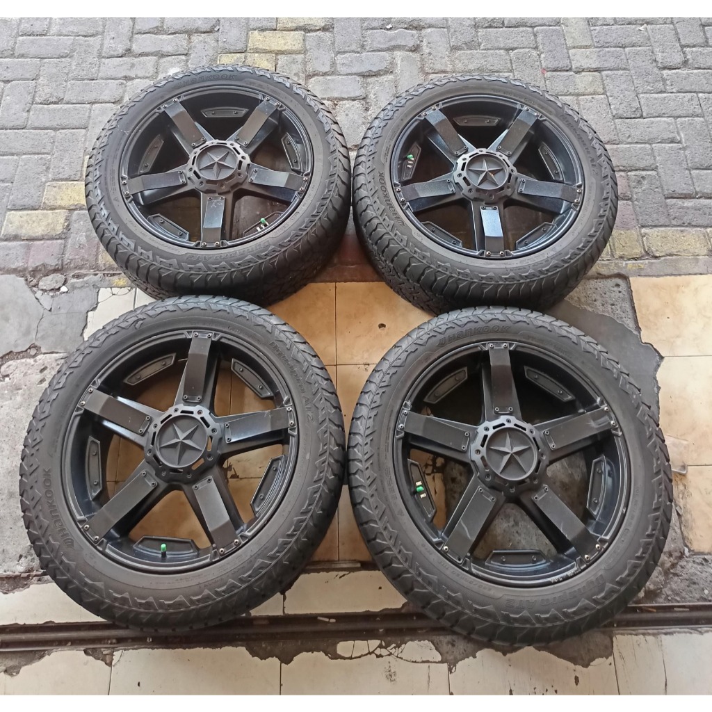 VELG MOBIL BEKAS RING 20 VELG ROCKSTAR R20 PCD 6X39 BAN A/T 265 50 R20.