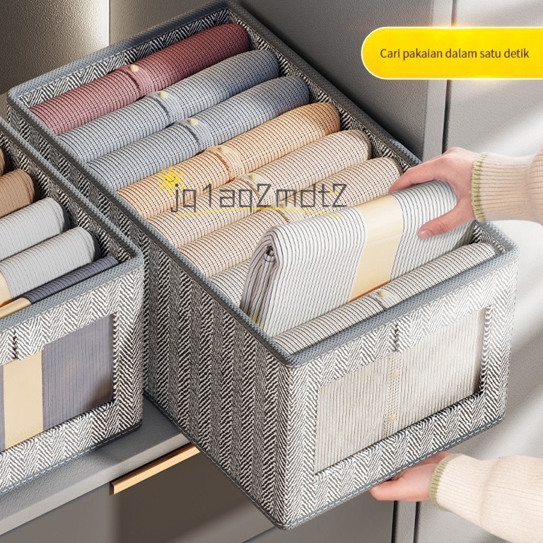 55TERLARIS Tempat baju lipat Foldable Underwearr Storage Box Non Clothing Organizer kotak baju kotak