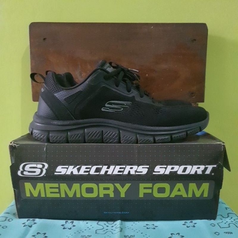 Sepatu Sneakers Kerja Skechers Lite Weight Oulsole and Memory Foam Warna All Black Size 43 (28cm)