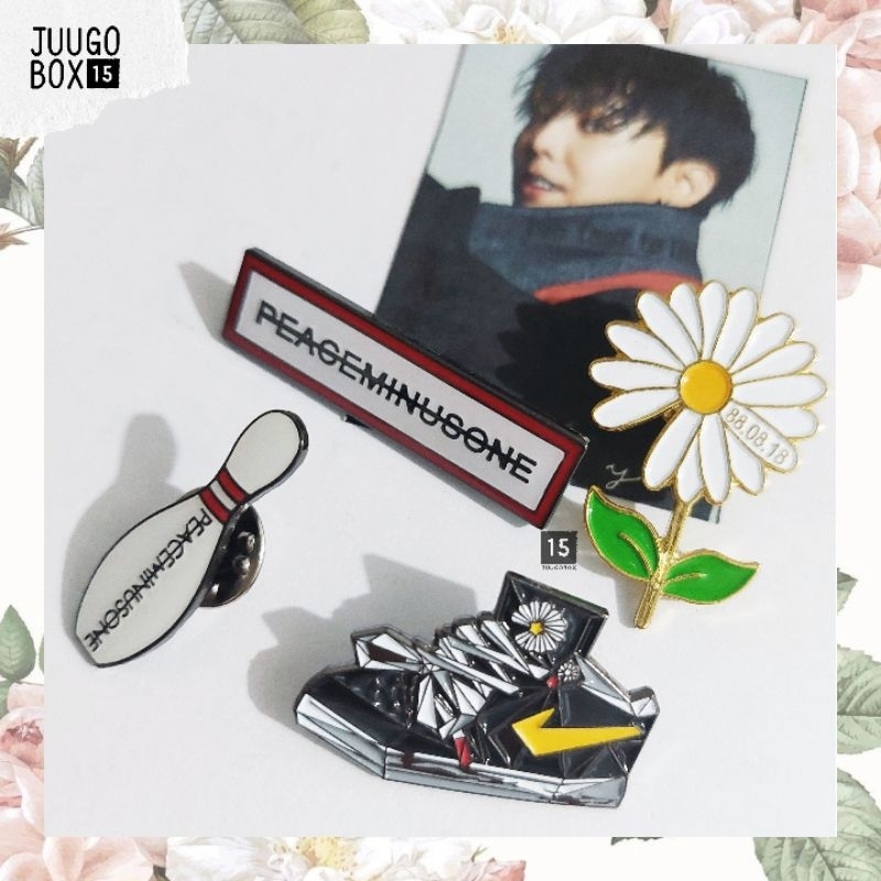 READY INSTANT - Pin GD Brooch Bros Nike Shoes Daisy Flower PMO Peaceminusone GDragon 88 G Dragon Fas