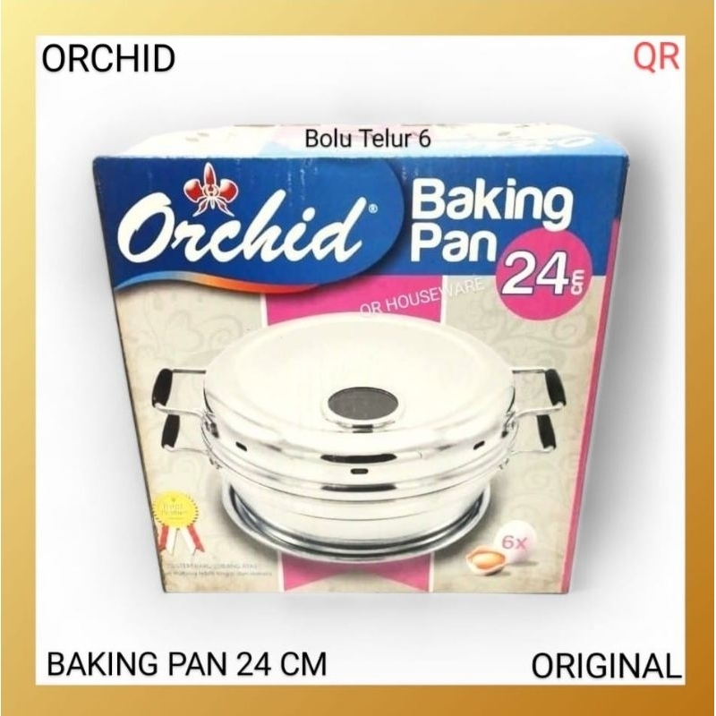 Panci kue Bolu Aluminium Bulat 24 cm - Loyang Kue Panggang 6 Telur