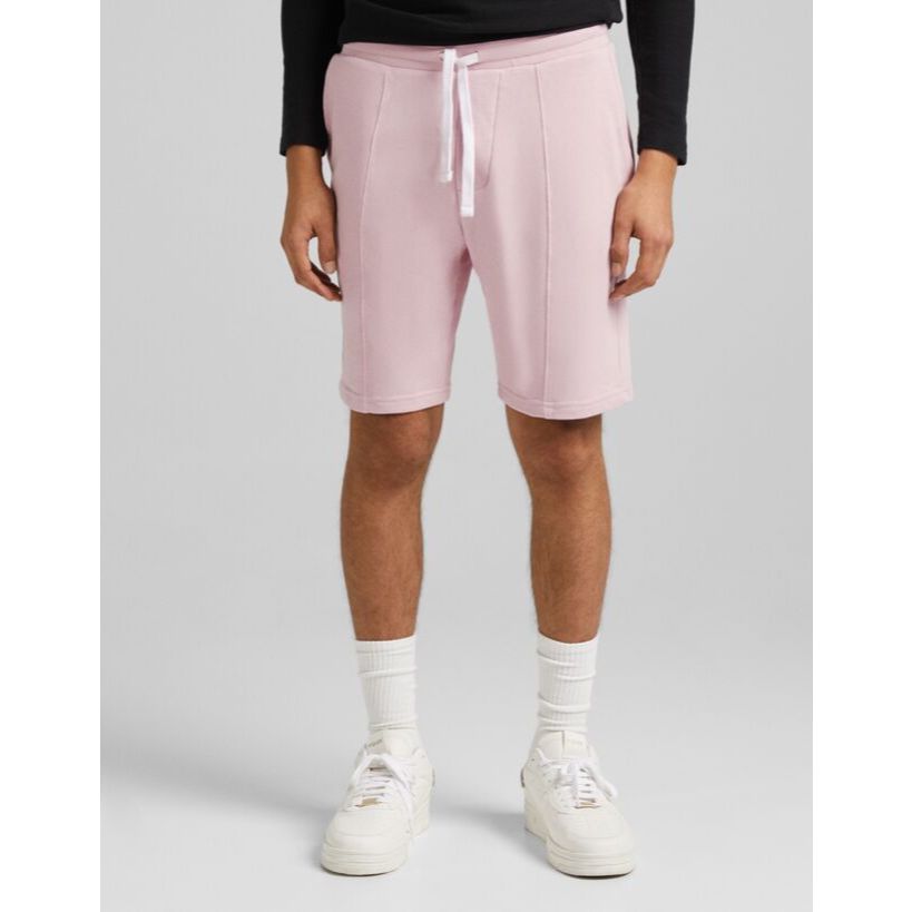 BERSHKA MEN PINK JERSEY SHORTS JOGGER