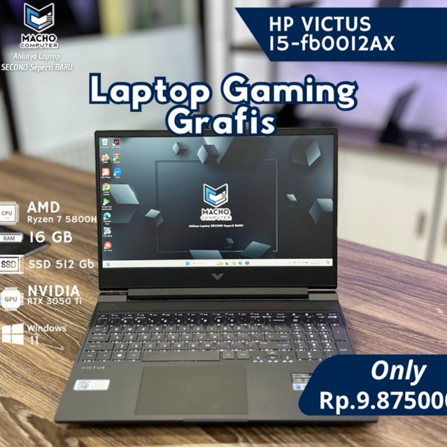 HP Victus 15-fb0012AX – RTX 3050Ti | Ryzen 7 | 144Hz
