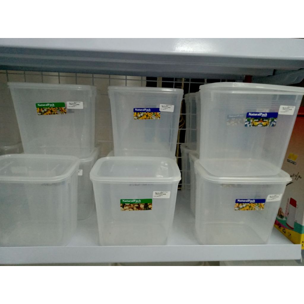 Toples Segi Natural Pack 2600 ML KOMET STAR Kotak Wadah Makanan Transparan