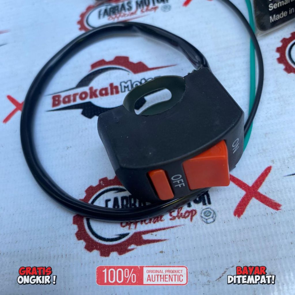 SAKLAR TOMBOL ON OFF UNTUK LAMPU TEMBAK ATAU LAMPU TAMBAHAN UNTUK SEMUA MOTOR SPORT UNIVERSAL PNP KE