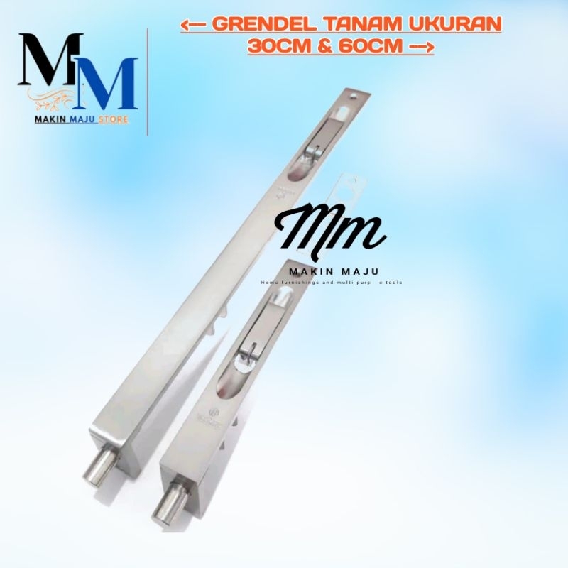 Grendel tanam pintu kupu tarung ukuran 30cm dan 60cm