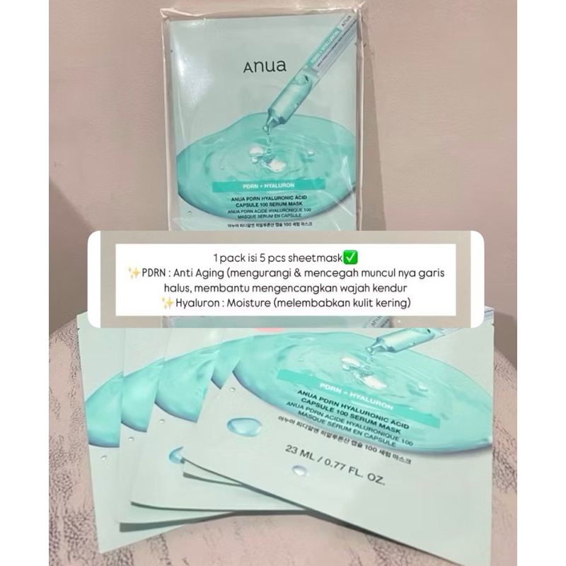 [READY] ANUA PDRN HYALURONIC ACID SERUM MASK ASLI OLIVE YOUNG SEOUL