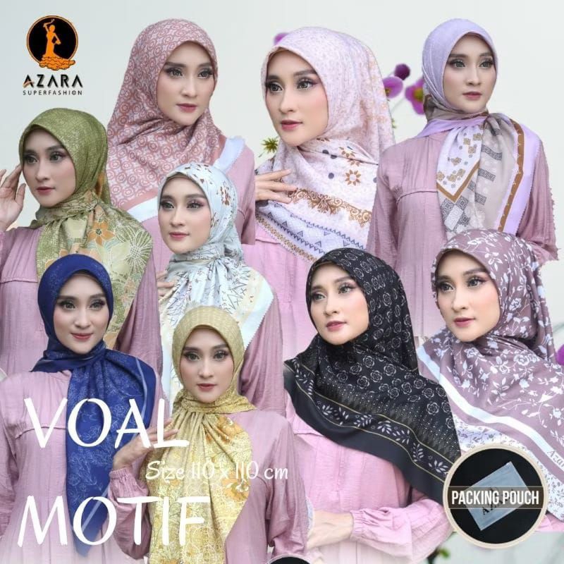 hijab AZARA OSKARA motif seragam //Azara oskara pouch mitif laser cut