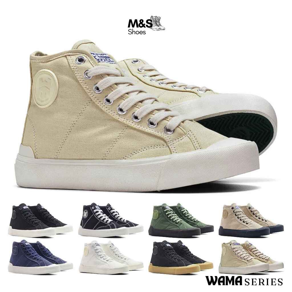 Vision High | WAMA | Sepatu Sneakers Casual Sekolah Sepatu Lokal Brand Vulcanized