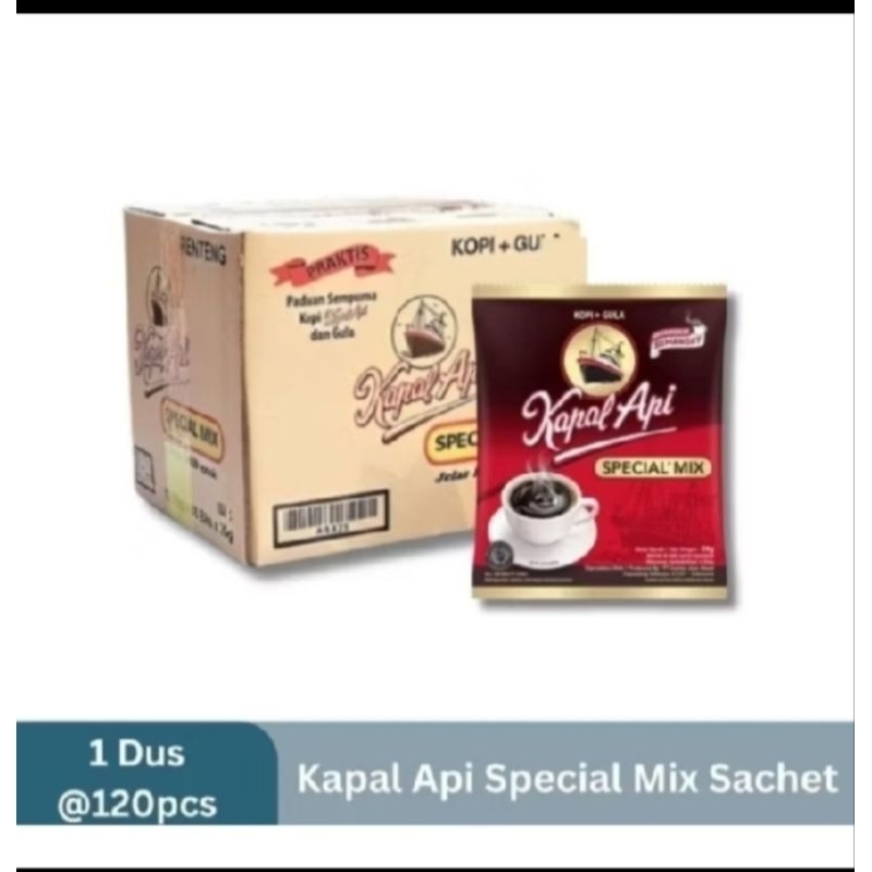 

kopi kapal api mix spesial gula 1 dus 12 renceng