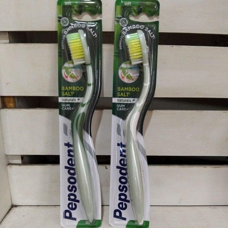 Pepsodent sikat gigi bamboo salt isi 2