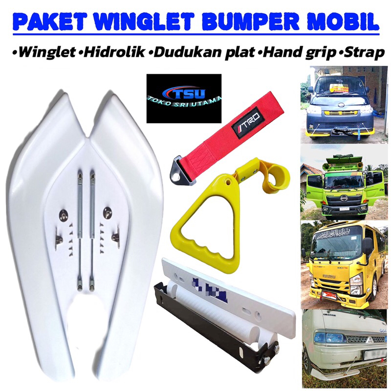 Winglet Bumper Depan Mobil, winglet pick up, winglet truck, winglet bus, winglet mobil Universal