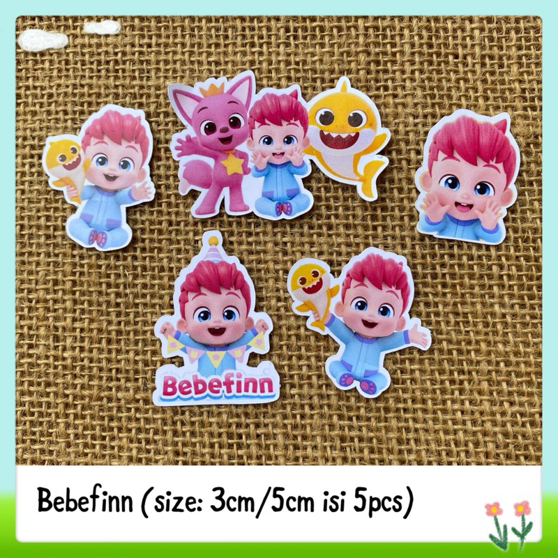 

5pcs sticker tempelan glossy bebefinn