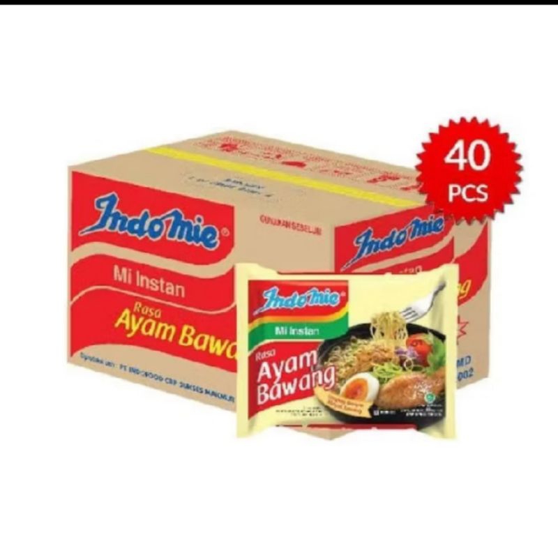 

Indomie ayam bawang 1 dus isi 40 pcs
