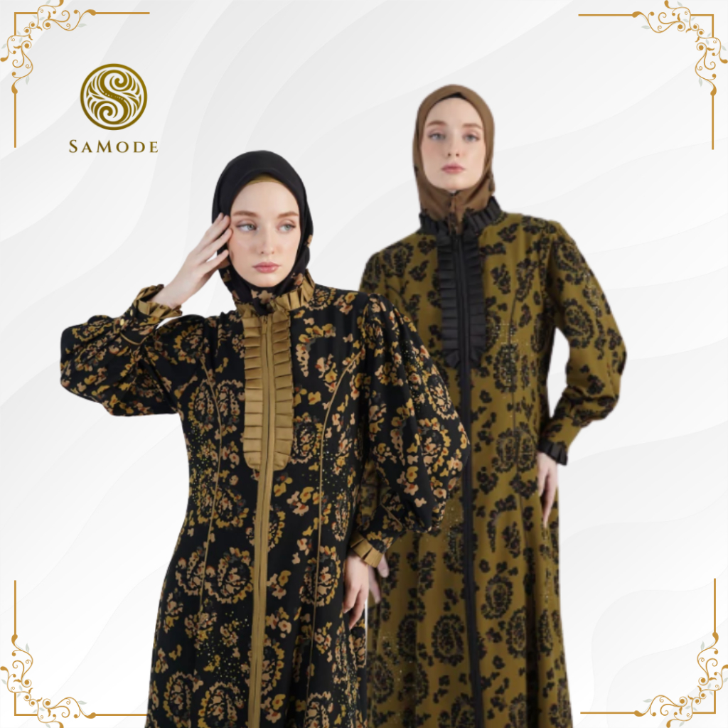 HIKMAT ABAYA - A4125 Olive dan Hitam