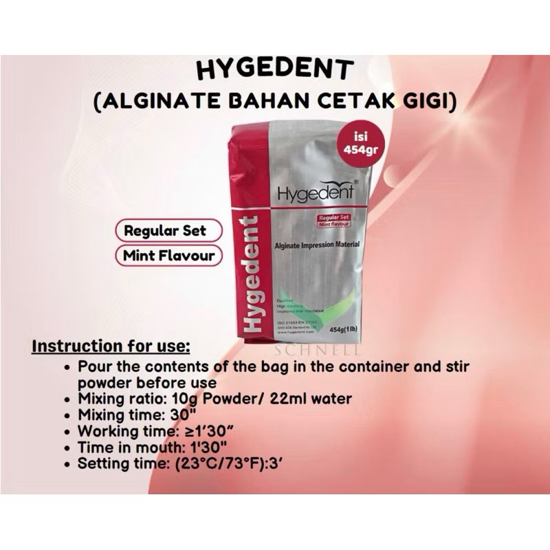 Bahan Cetak Gigi / alat kedokteran gigi/   hygedent / alat gigi /Alginate Impression Material (bahan