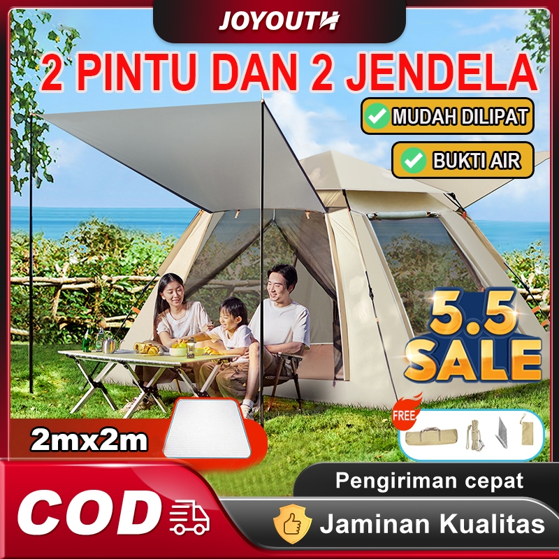 Gameboiishop - JOY Tenda Camping Lipat Portable Kapasitas 4-6 Orang tenda camping otomatis tenda