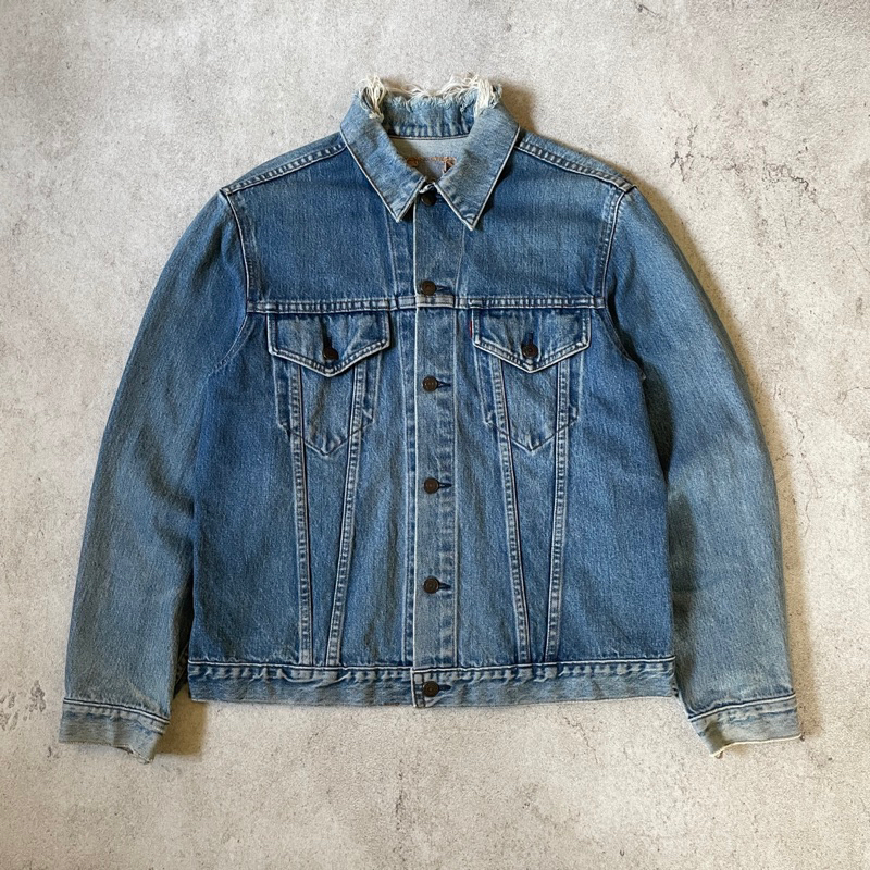 TRUCKER VINTAGE JACKET WORK JAKET VINTAGE DENIM JACKET VINTAGE