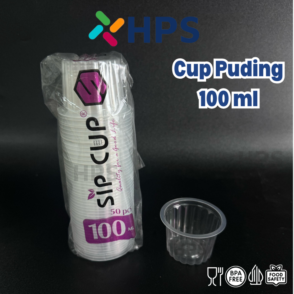 Cup Plastik PP 100 ml Gelas Bening Tebal Cup Puding Agar Jelly  Murah Berkualitas