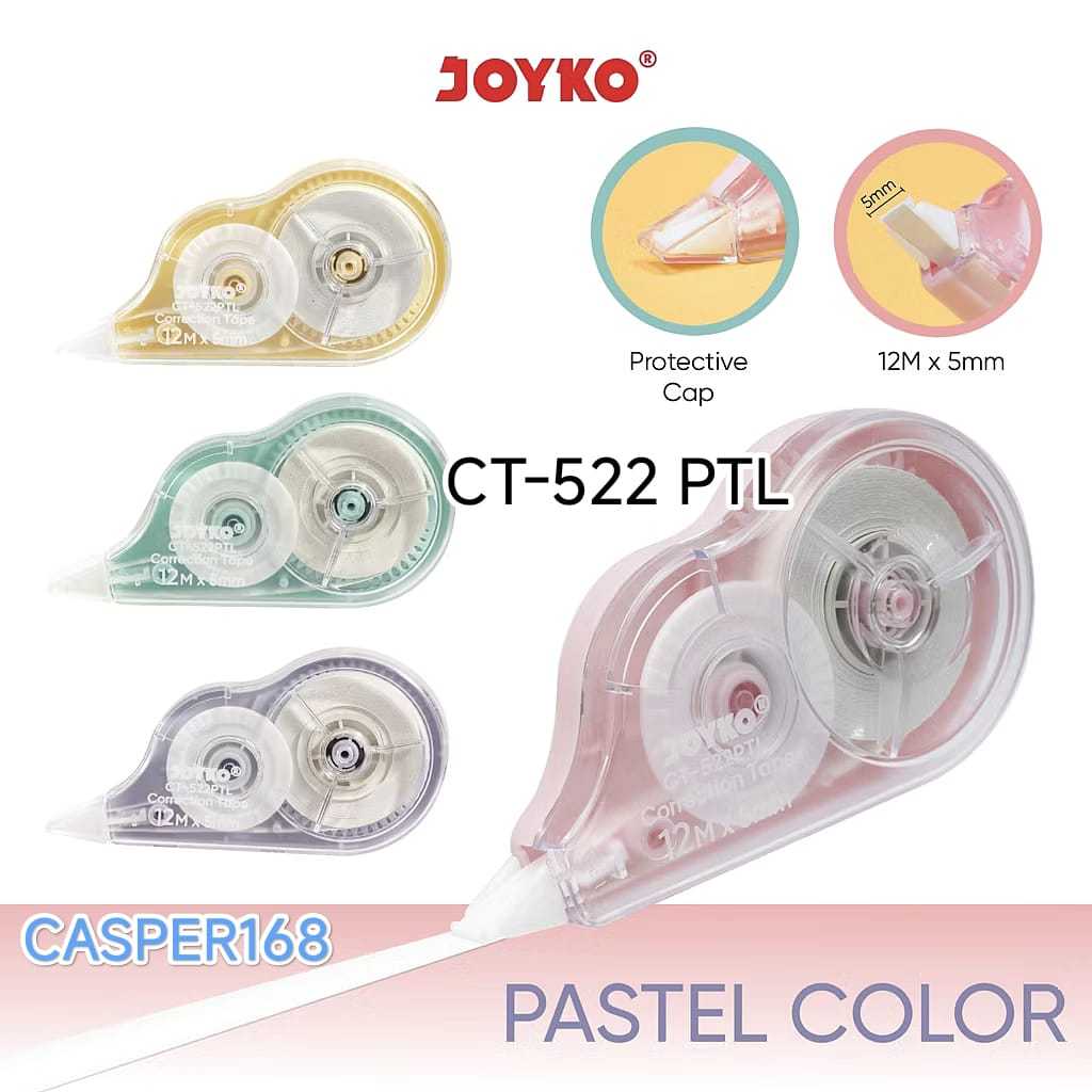 

JOYKO - PITA KOREKSI - CORRECTION TAPE CT-522PTL PASTEL COLOR