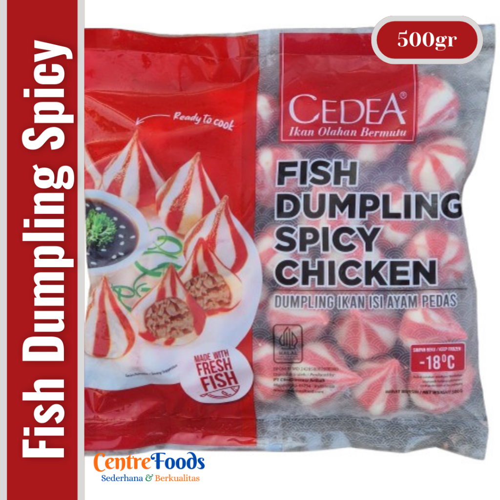 

Dumpling Ikan isi Ayam Pedas - Fish Dumpling Spicy Chicken Cedea | 500gr [ Harga Per BKS ]