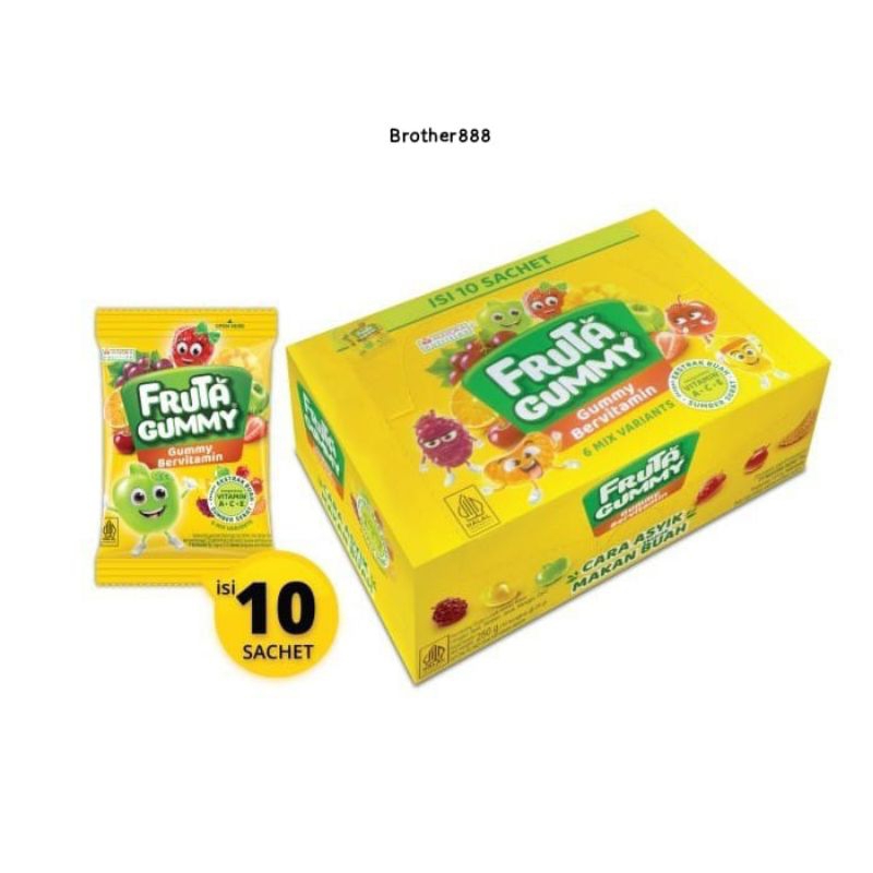 

Fruta Gummy 1 Box Isi 10 Sachet