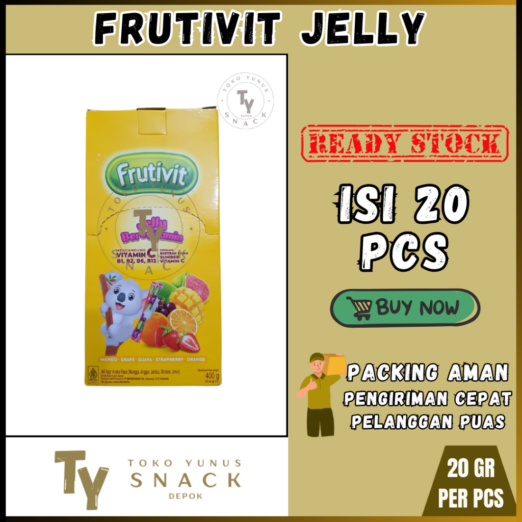 

FRUTIVIT JELLY BERVITAMIN BOX ISI 20PCS @20GR