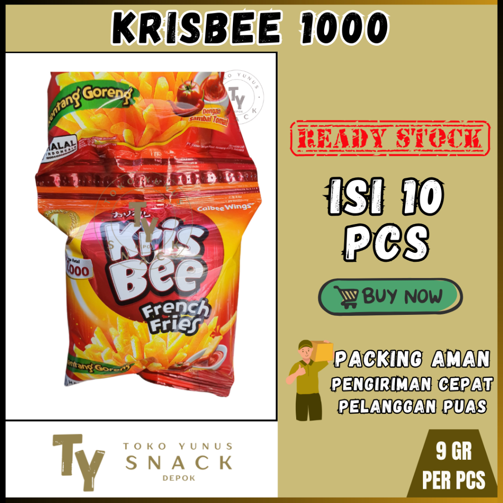 

KRISBEE 1000 FRENCH FRIES RENCENG ISI 10PCS @9GR
