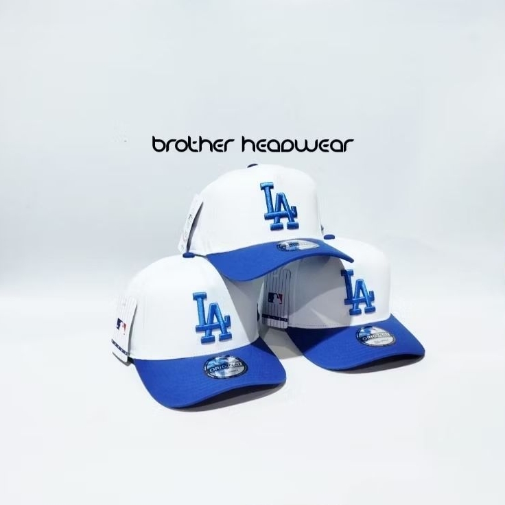Topi Baseball Premium Putih Biru Los Angeles LA Biru MLB Club