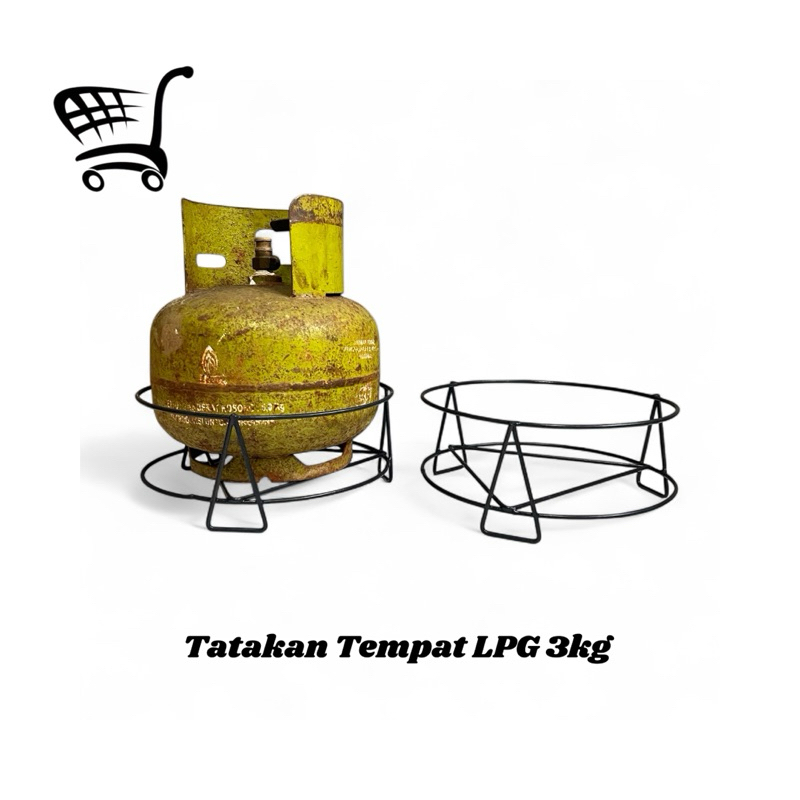 Tatakan Tabung Gas LPG 3kg / Rak Tabung Gas / Rak LPG 3kg / Tempat LPG 3kg Serbaguna Kuat Anti Karat