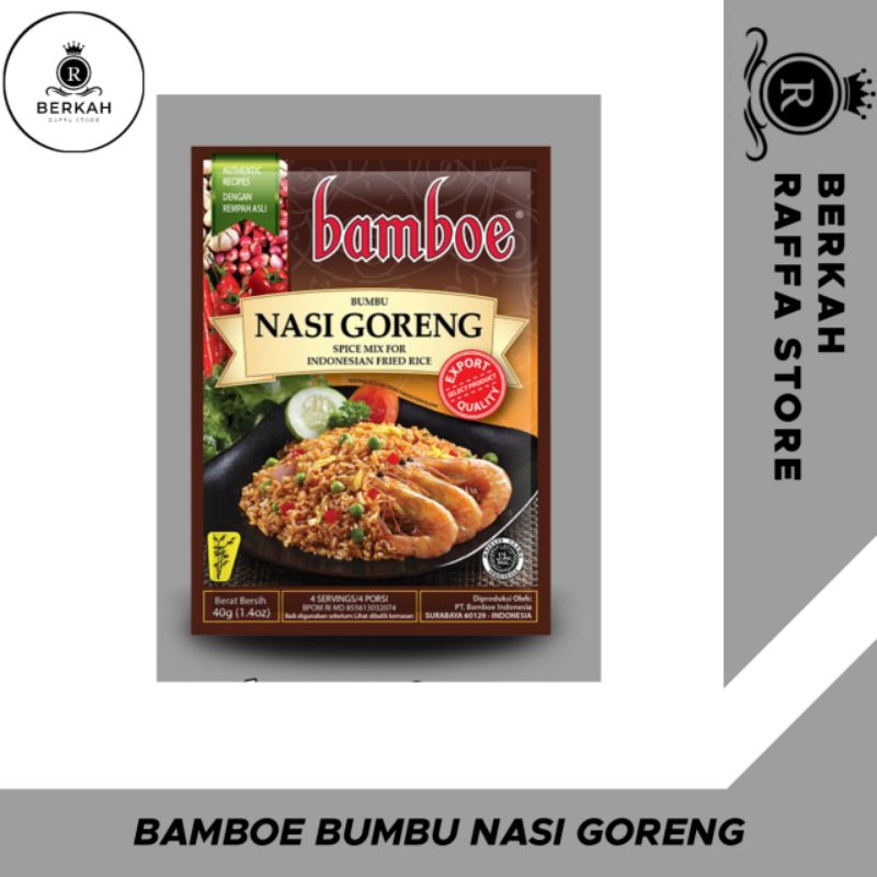 

BAMBOE BUMBU NASI GORENG 40g / BUMBU INSTAN NASI GORENG ENAK PRAKSTIS