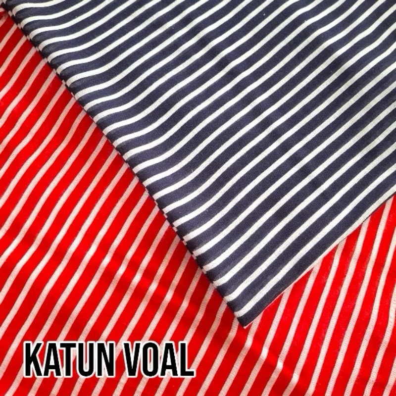 kain katun voal motif salur / kain katun motif salur