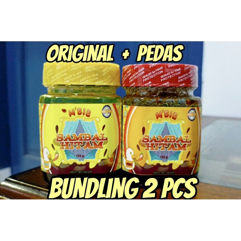 

M'BIB SAMBAL HITAM. kemasan bundling 2 psc.(original+pedas)