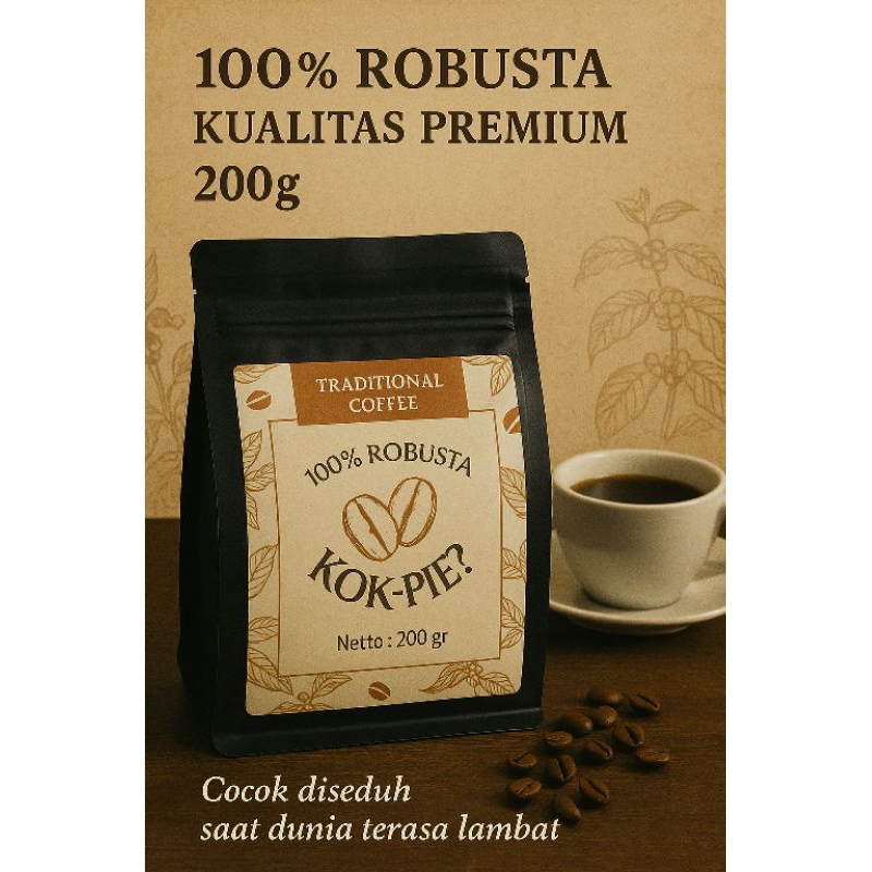 

KOKPIE-KOPI ROBUSTA BUBUK PREMIUM 200GR