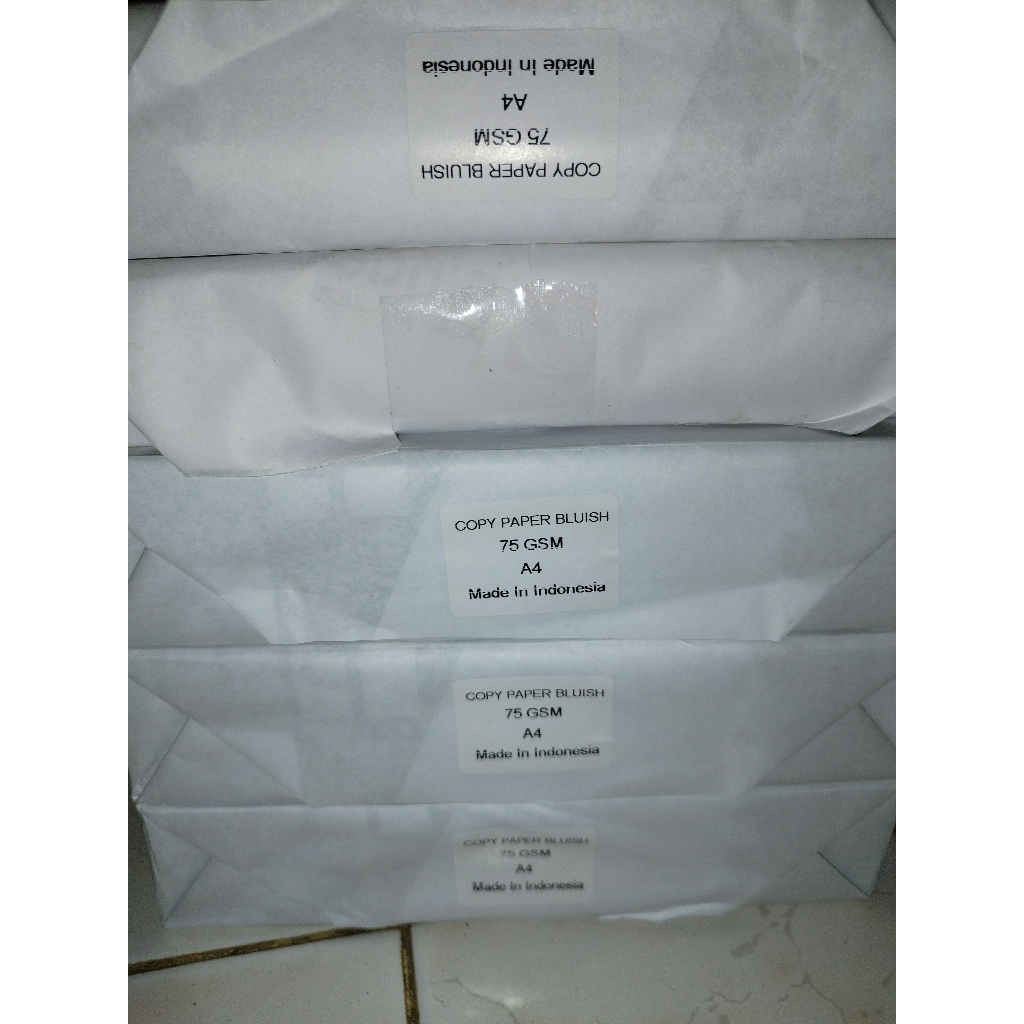 

Kertas HVS 75 gram - ukuran A4 - merk Copy paper bluish