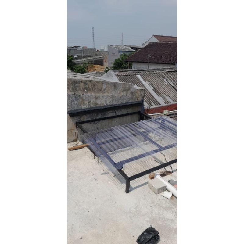 kanopi slidding atap alderon bening berkualitas bergaransi