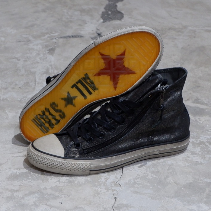 JOHN VARVATOS X CONVERSE CHUCK TAYLOR HI DOUBLE ZIP WASHED CANVAS