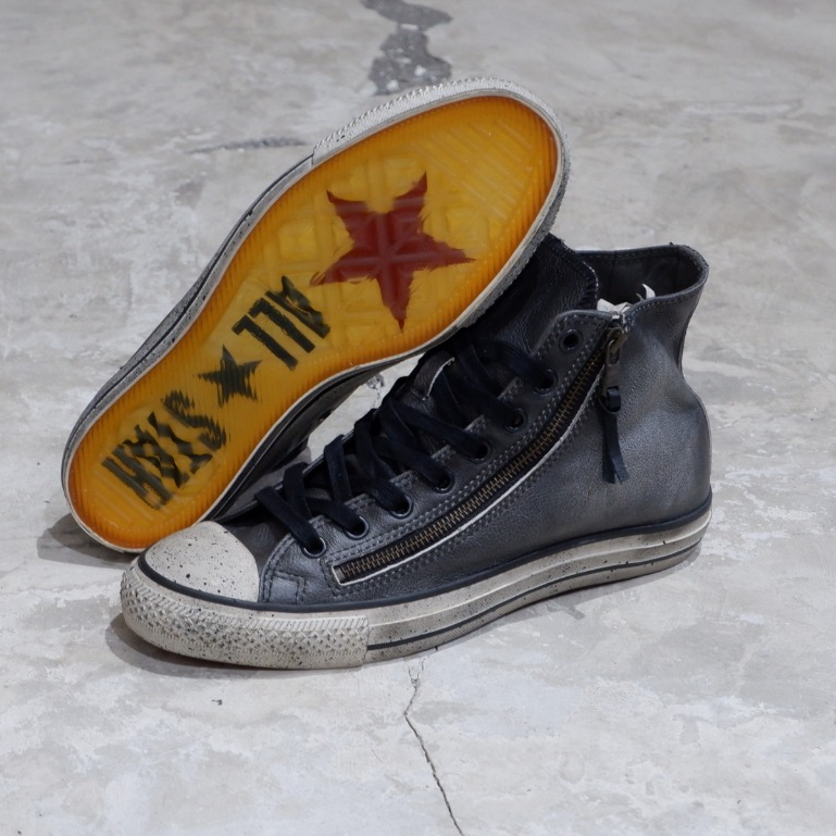JOHN VARVATOS X CONVERSE CHUCK TAYLOR HI DOUBLE ZIP LEATHER SPRAY