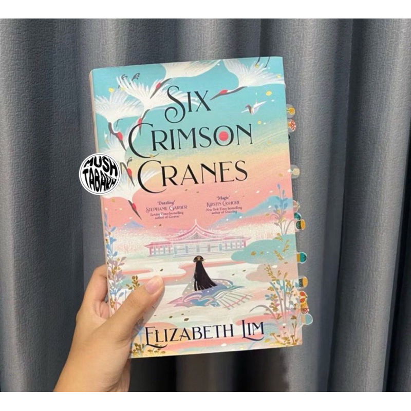 SIX CRIMSON CRANES PRELOVED